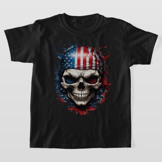 Camiseta Calavera y bandera 1 (Distribución)