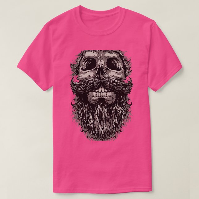 Camiseta Calavera y barba (Diseño del anverso)