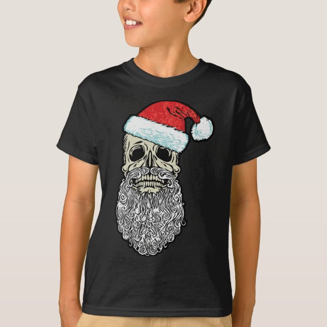 Camiseta Calavera y calavera vintage; Christma Metalizado S (Anverso)
