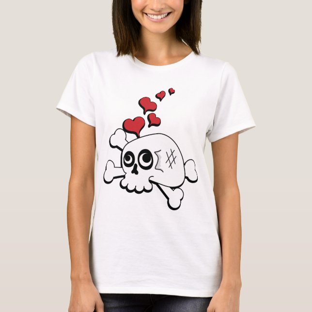 Camiseta Calavera y corazón (Anverso)