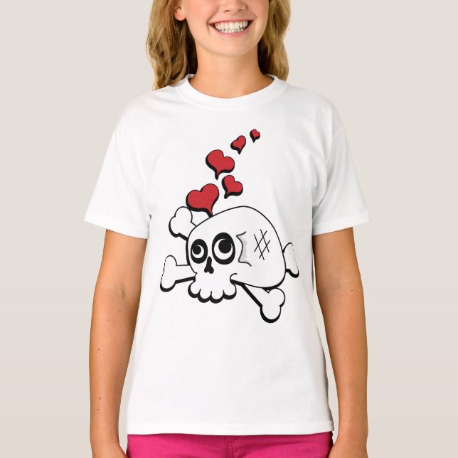 Camiseta Calavera y corazón (Anverso)