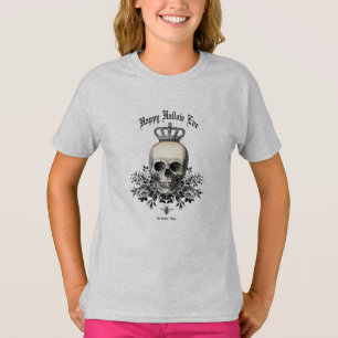 Camiseta Calavera y corona de Halloween veneciana moderna