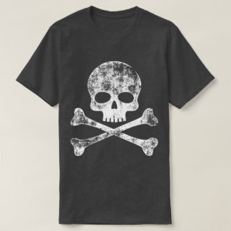 Camiseta Calavera y cruces en blanco