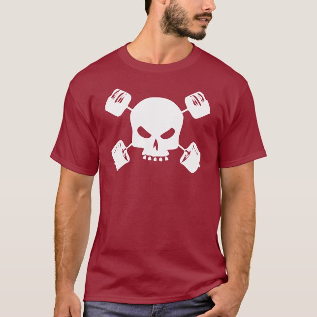 Camiseta Calavera y cruza la barbería para elevadores (Anverso)