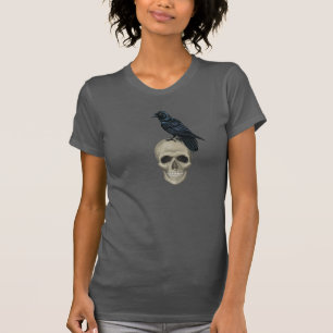 Camiseta Calavera y cuervo