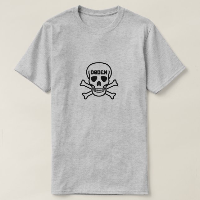 Camiseta Calavera y el texto Døden (Diseño del anverso)