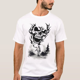 Camiseta Calavera y fantasma, que los fantasmas estén conti
