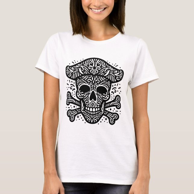 Camiseta Calavera y huesos (Anverso)