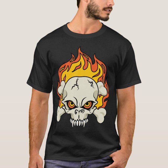 Camiseta Calavera y huesos cruzados (Anverso)