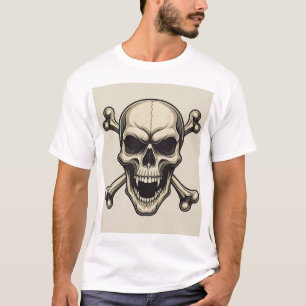 Camiseta "Calavera y huesos cruzados: Tee con el logotipo d