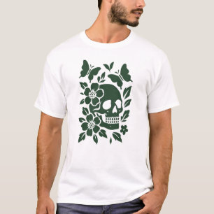 Camiseta Calavera y mariposas