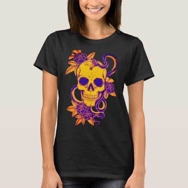 Camiseta Calavera y Rosas (Anverso)