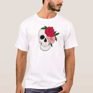 Camiseta Calavera y Rosas