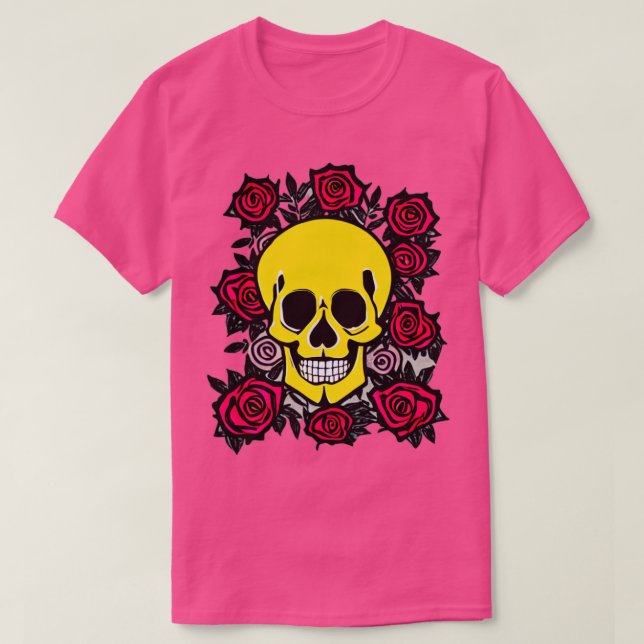 Camiseta Calavera y Rosas 5 (Diseño del anverso)