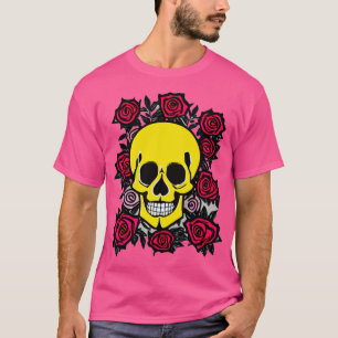 Camiseta Calavera Y Rosas 5