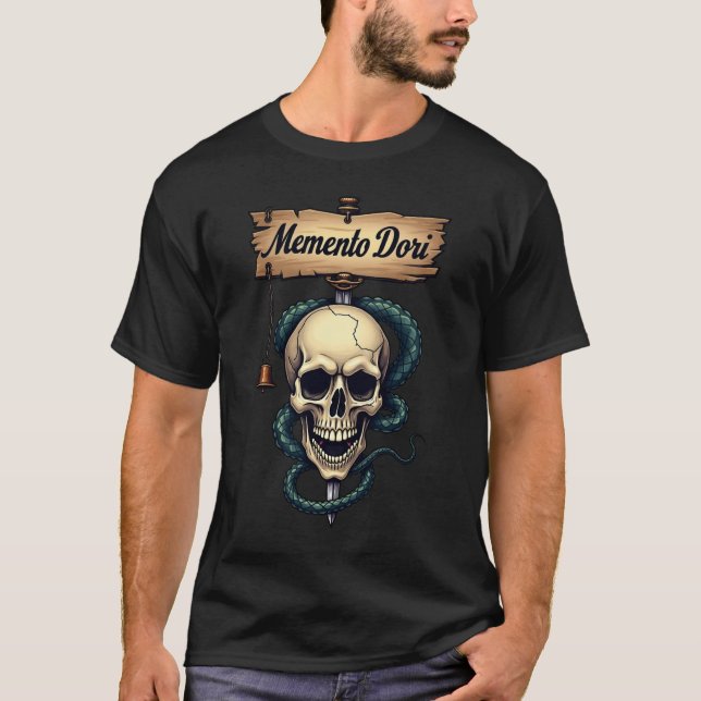 Camiseta Calavera y serpiente: Un recordatorio de tatuaje (Anverso)