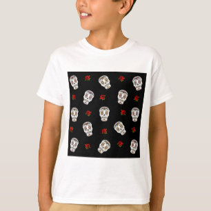 Camiseta Calaveras Azucareras Rosas RAB Rockabilly Sobre Ne