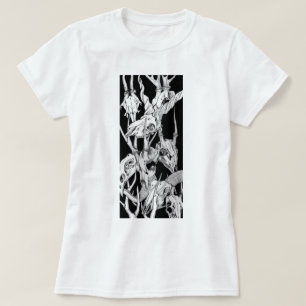 Camiseta Calaveras blancas y negras