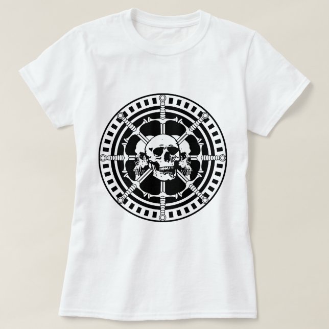 Camiseta Calaveras con espadas (Diseño del anverso)