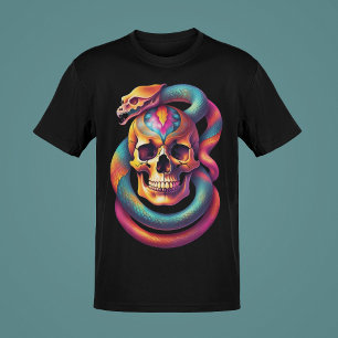 Camiseta Calaveras con serpientes o Rosas Colores Colección