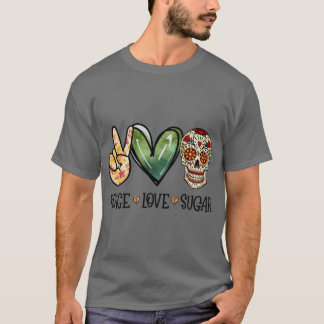 Camiseta Calaveras con Tatuajes de Azúcar Divertido Hallowe