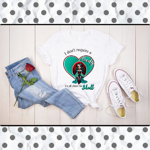 Camiseta Calaveras de azúcar de rosas verde azuladas y roja