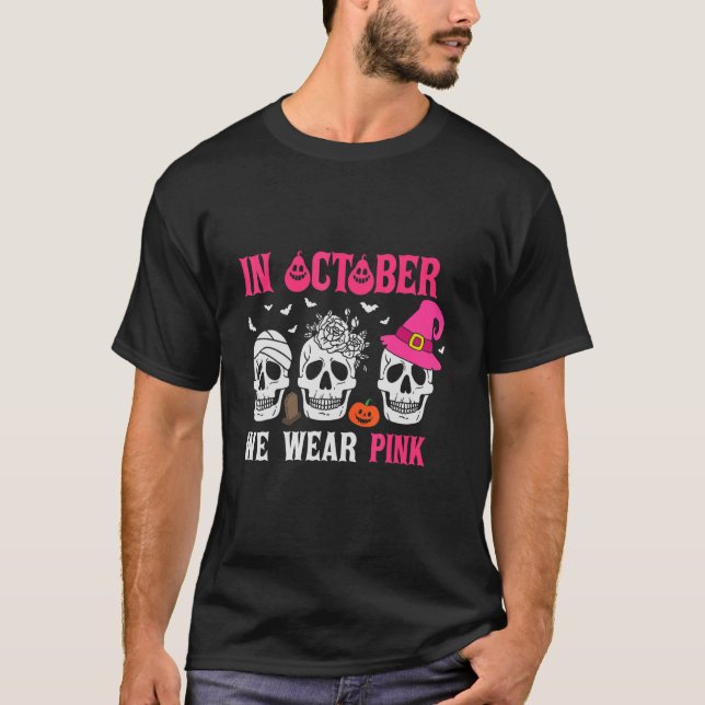 Camiseta Calaveras de azúcar en octubre usamos rosa (Anverso)