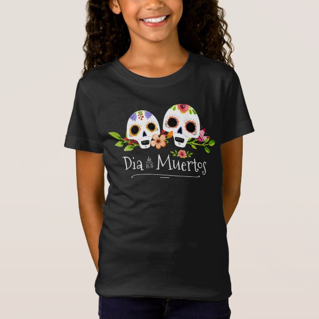 Camiseta Calaveras de azúcar floral Dia de Muertos | Camise (Anverso)