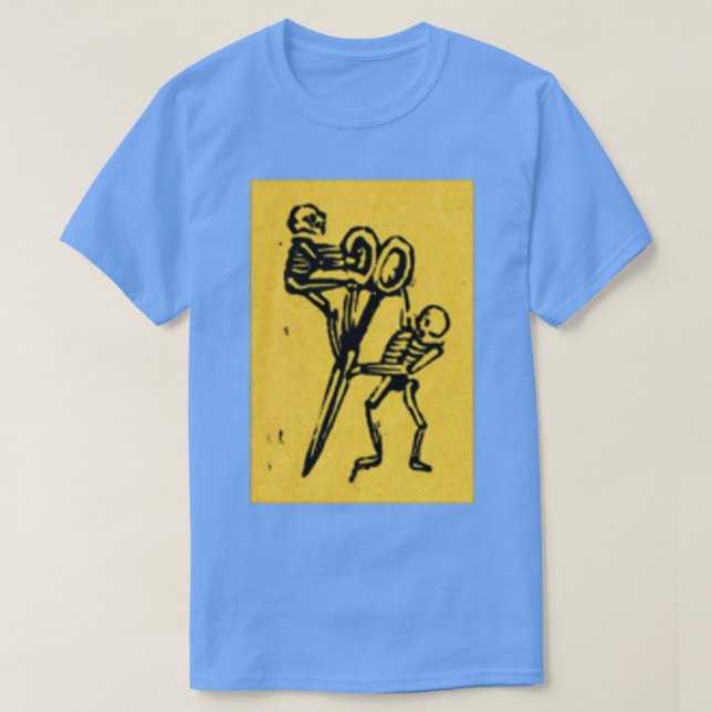 Camiseta Calaveras de barbero (Diseño del anverso)