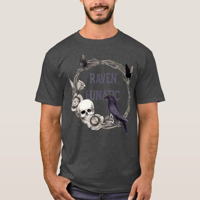 Camiseta Calaveras de barro gótico y flores en el agua luná (Anverso)