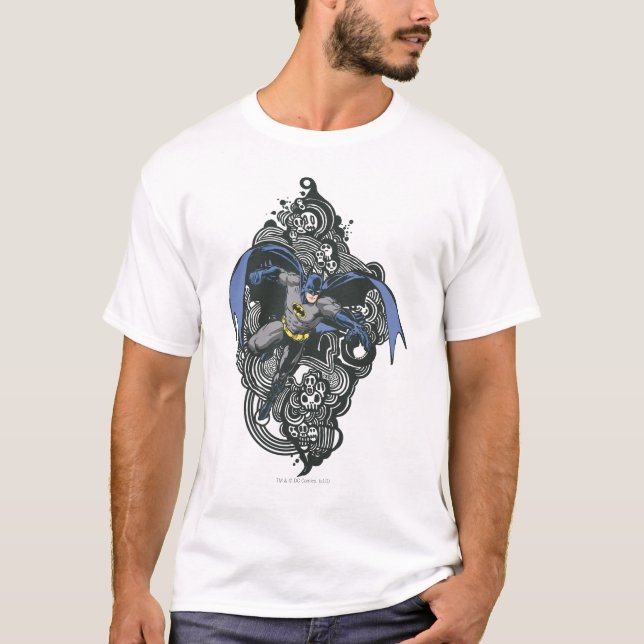 Camiseta Calaveras de Batman/Doodle de tinta 2 (Anverso)