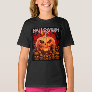 CAMISETA CALAVERAS DE CALABAZA ESQUELETO HALLOWEEN 