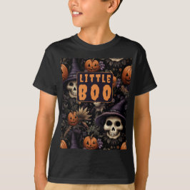 Camiseta Calaveras de calabazas floridas Pequeña Familia de