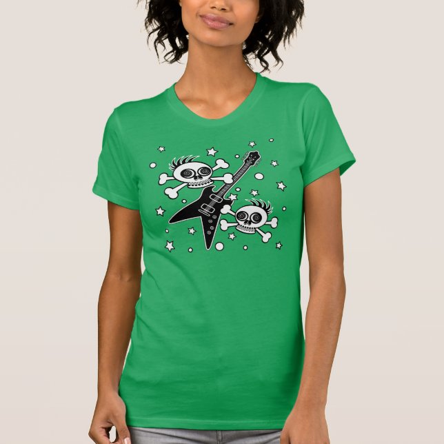 Camiseta Calaveras de Heavy Metal (Anverso)