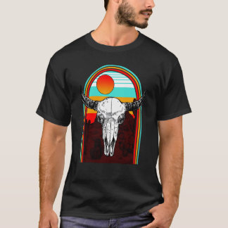 Camiseta Calaveras de Vaca Hippie Azteca Fan de Vaca Animal