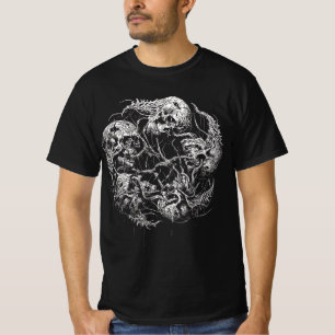 Camiseta Calaveras Etéreas Entrelazadas en Enredaderas