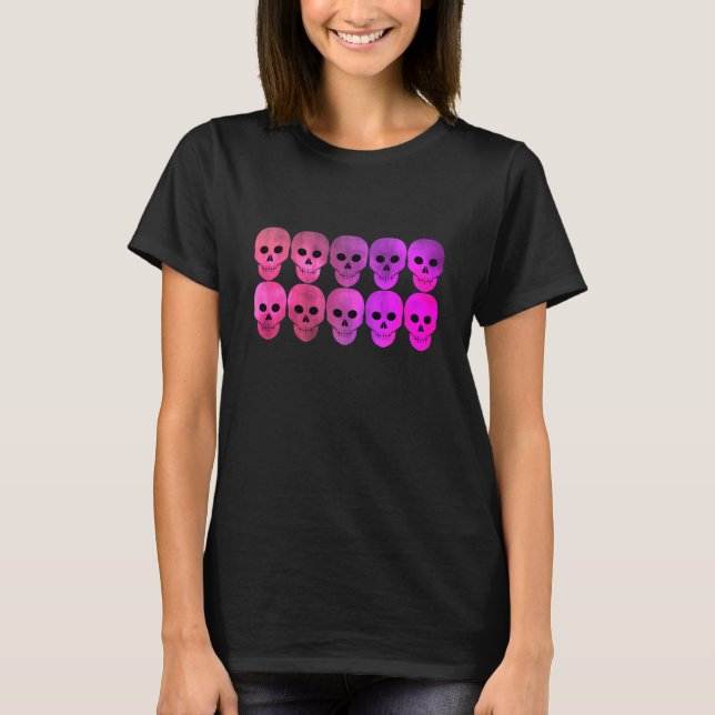 Camiseta Calaveras góticas de punk (Anverso)