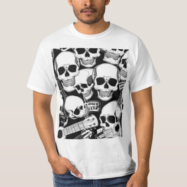 Camiseta Calaveras Musicales: Ritmo y Vida (Anverso)