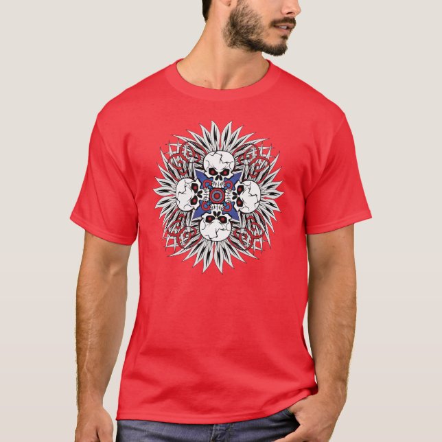 Camiseta Calaveras primitivas (Anverso)