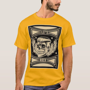 Camiseta "Calaveras rocas con alas"