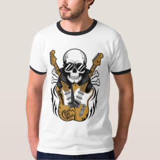 Camiseta Calaveras rocosas y gitares