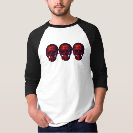 Camiseta Calaveras rojas góticas