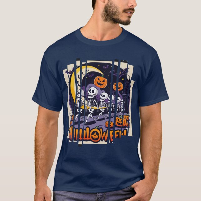 Camiseta Calaveras y calabazas de Halloween: El Gif perfect (Anverso)