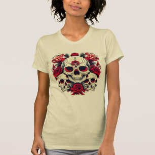 Camiseta Calaveras y Rosas
