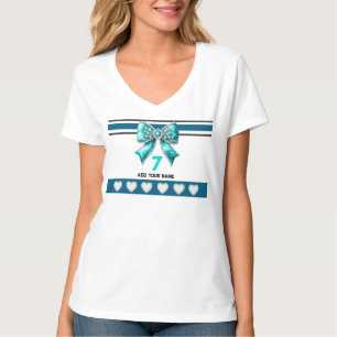 Camiseta Calcetines con nombre y número - Bow SkyBlue