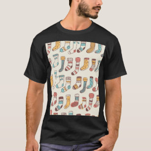 Camiseta Calcetines Cute Doodle: Simplicidad escandinava.