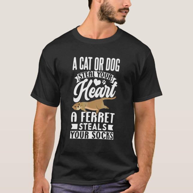 Camiseta Calcetines de acero de ferret (Anverso)