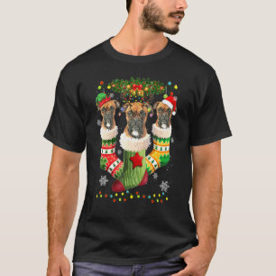 Camiseta Calcetines de Navidad de Boxer Luz del Árbol de Na