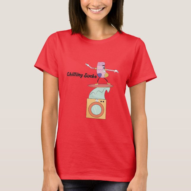 Camiseta Calcetines escalofriantes - La lavadora (Anverso)