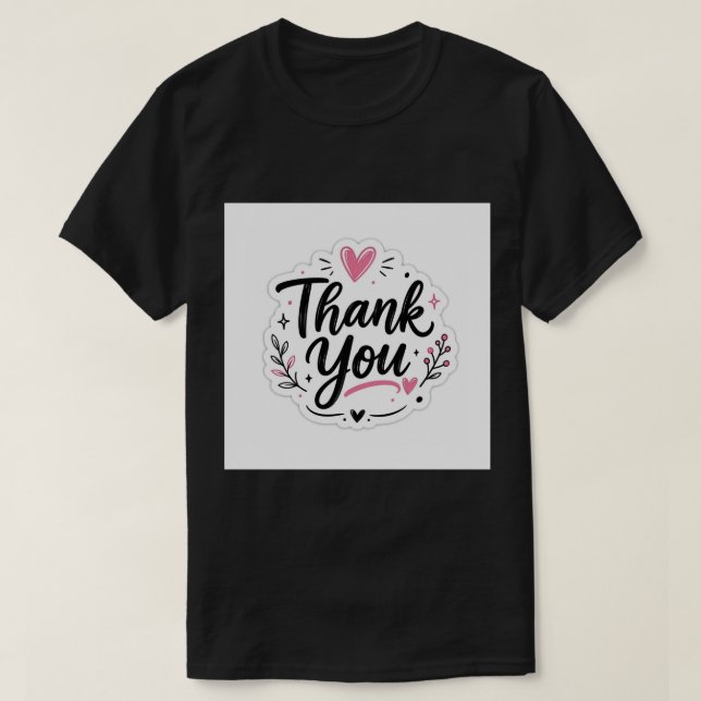 Camiseta Calcomanía de agradecimiento (Diseño del anverso)